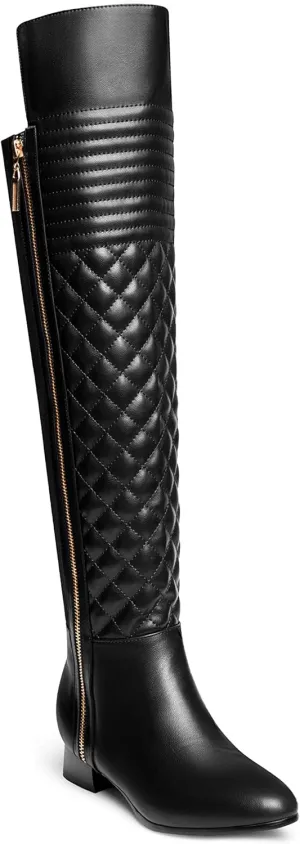 ANN CREEK Women's 'Miller' Fashion Design Quilt Front Stretch Rear Shaft Over The Knee Boots
