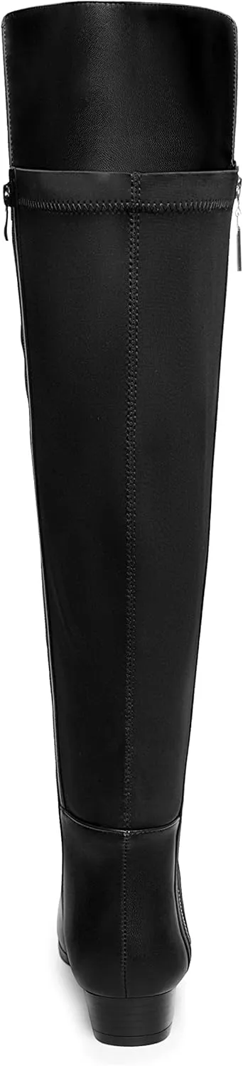 ANN CREEK Women's 'Miller' Fashion Design Quilt Front Stretch Rear Shaft Over The Knee Boots