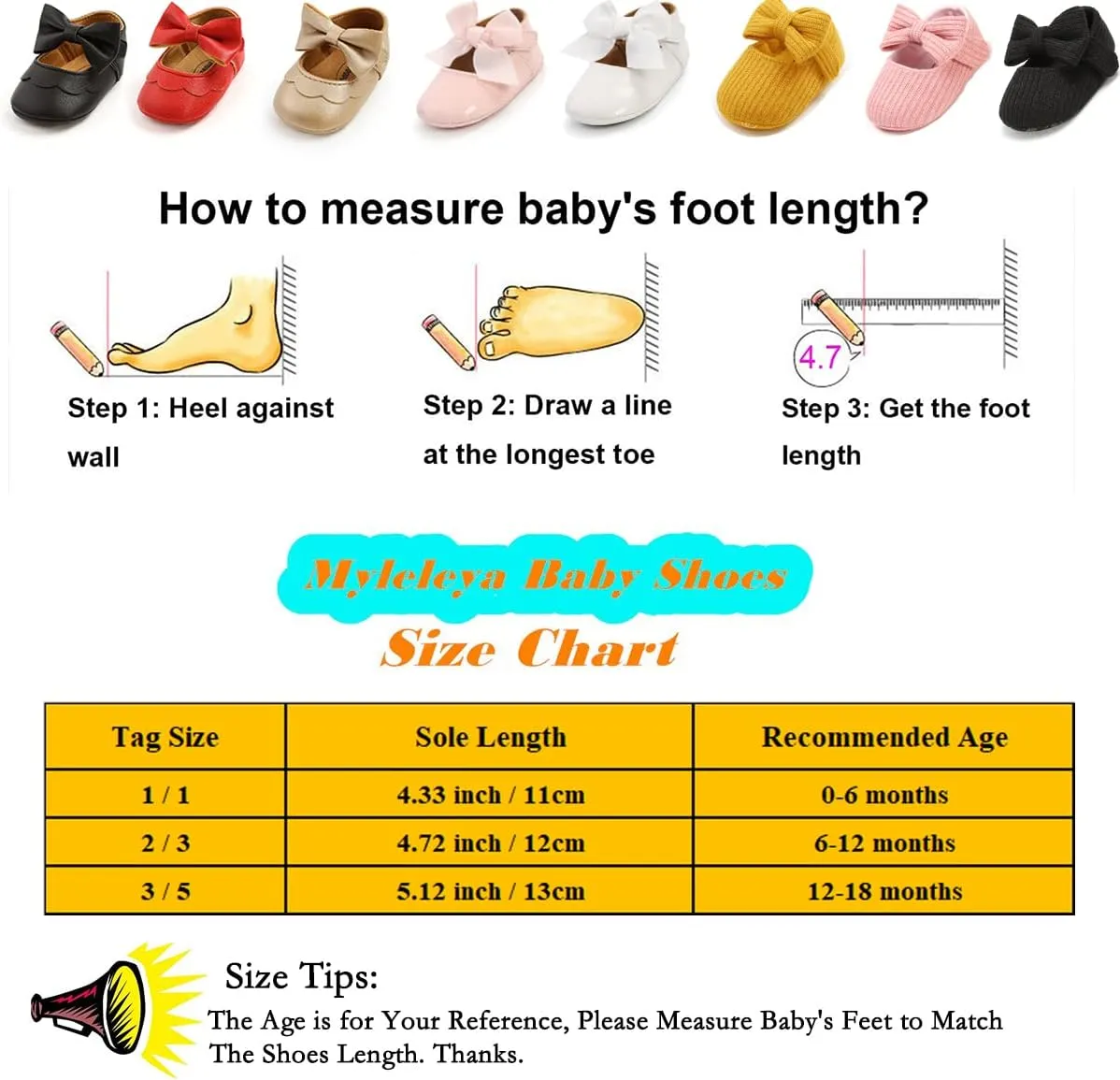 Baby Girls Mary Jane Flats with Bowknot Flowers Princess Wedding Dress Ballet Shoes Non-Slip Toddler First Walkers Newborn Crib Shoes
