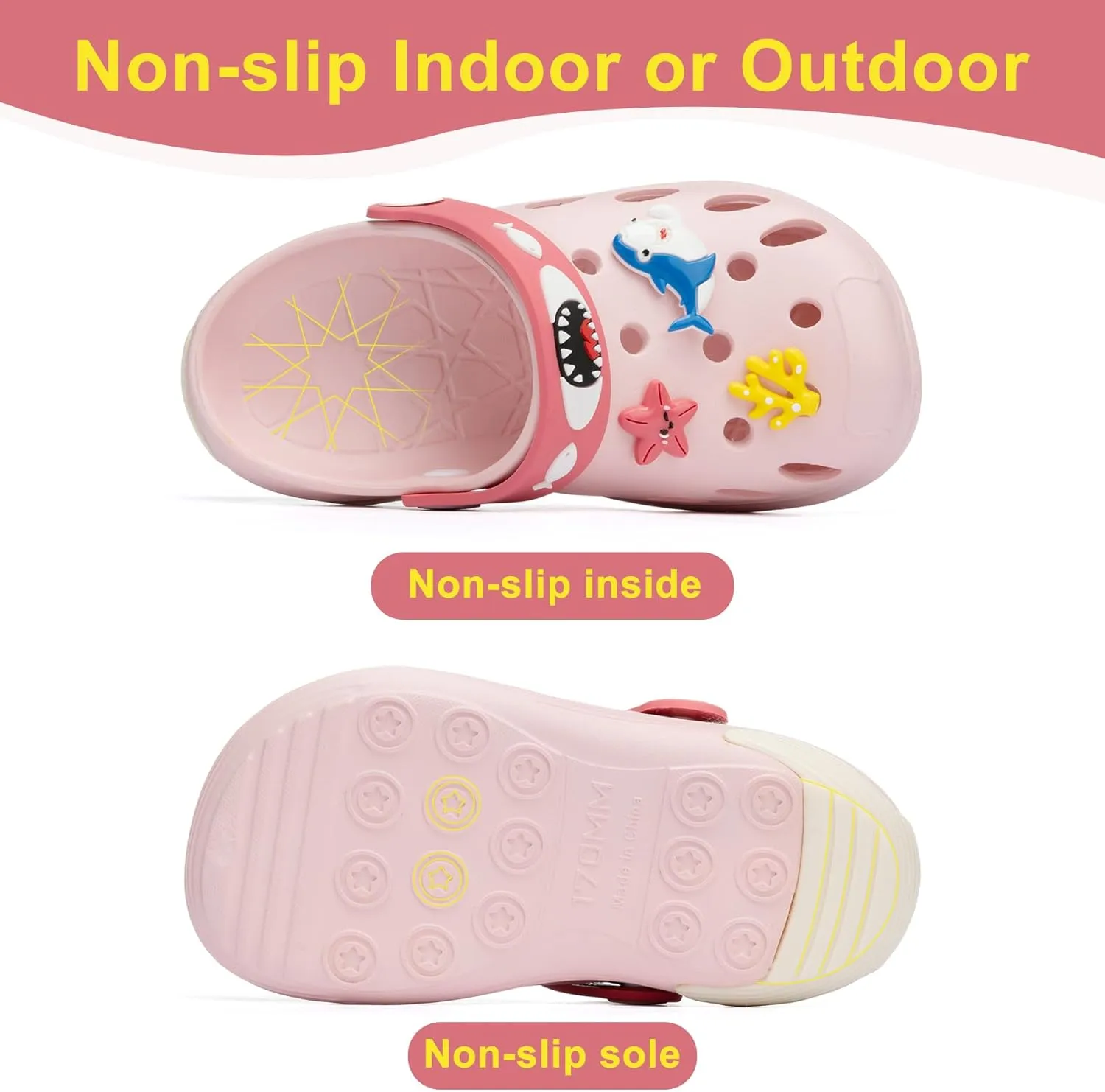 Beach Vacation Essentials Clogs for Toddler Kids Cute Cartoon Garden Water Shower Shoes Slides Slippers Pool Sandals Gifts for Boys Girls
