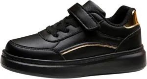 Boys Girls Antiskid Tennis Sneakers Lightweight Outdoor Casual Shoes Kids Leather Platform Walking Running Shoes