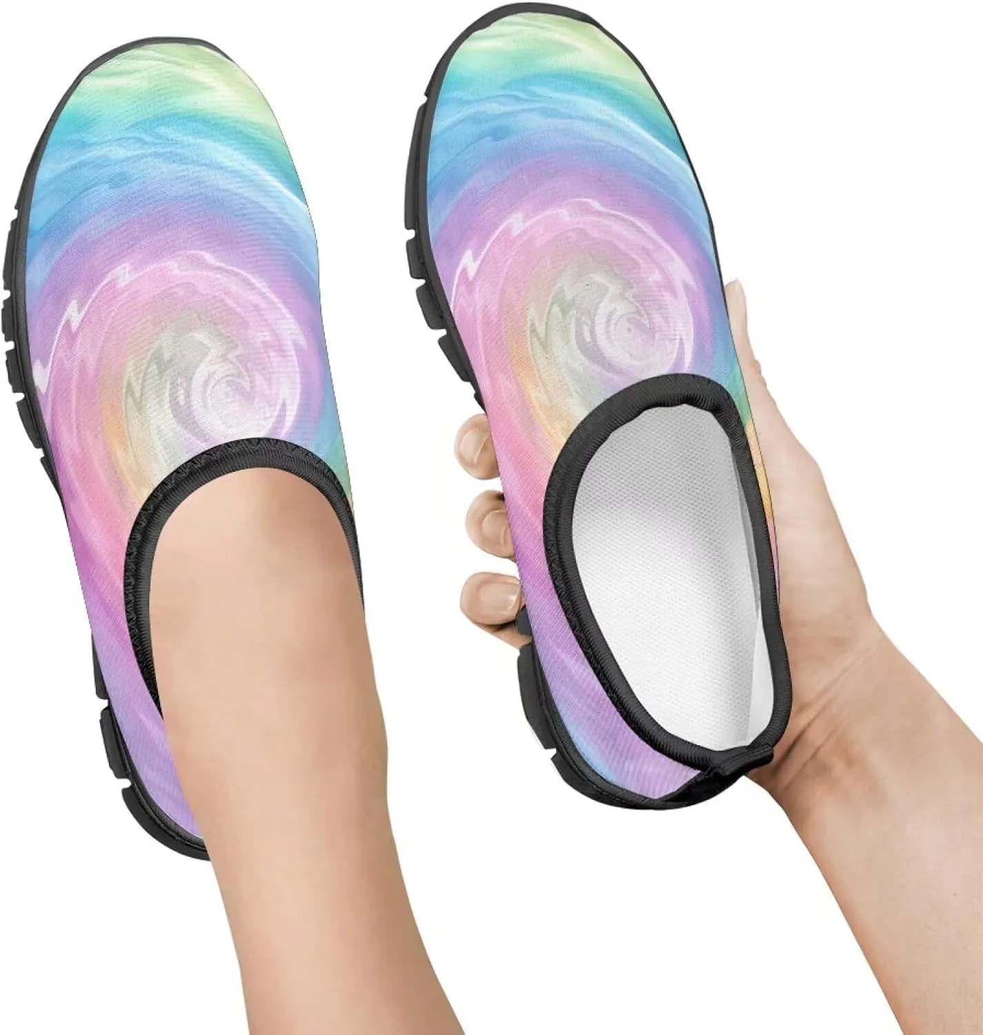 Boys Girls Slip On Flats Sneakers,Children's Low-Top Elastic Skateboard Shoes Lightweight Casual Outdoor Sneakers