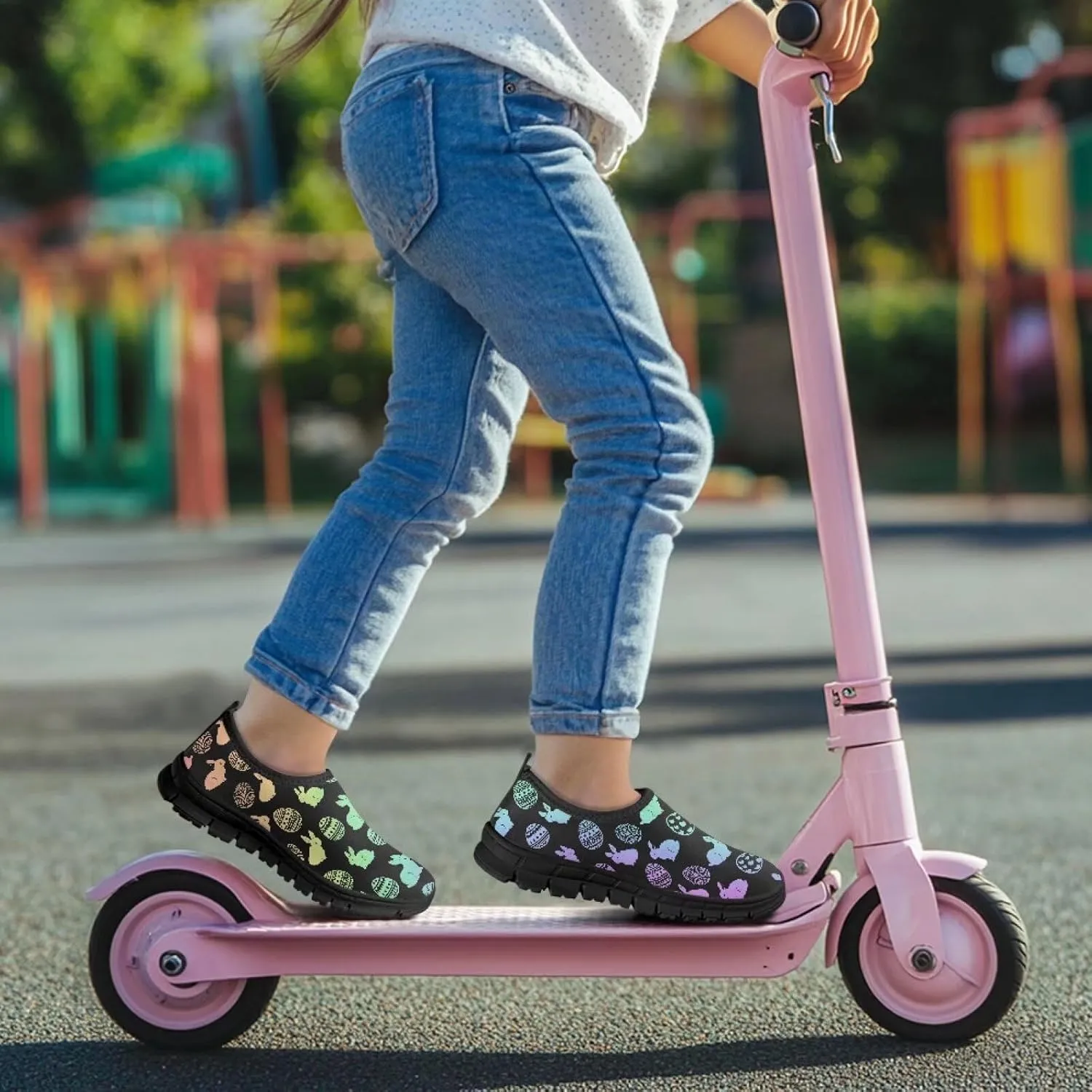 Boys Girls Slip On Flats Sneakers,Children's Low-Top Elastic Skateboard Shoes Lightweight Casual Outdoor Sneakers