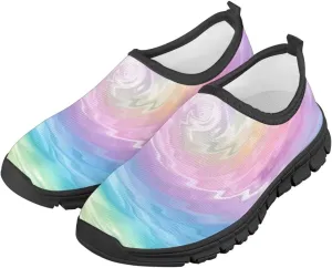 Boys Girls Slip On Flats Sneakers,Children's Low-Top Elastic Skateboard Shoes Lightweight Casual Outdoor Sneakers