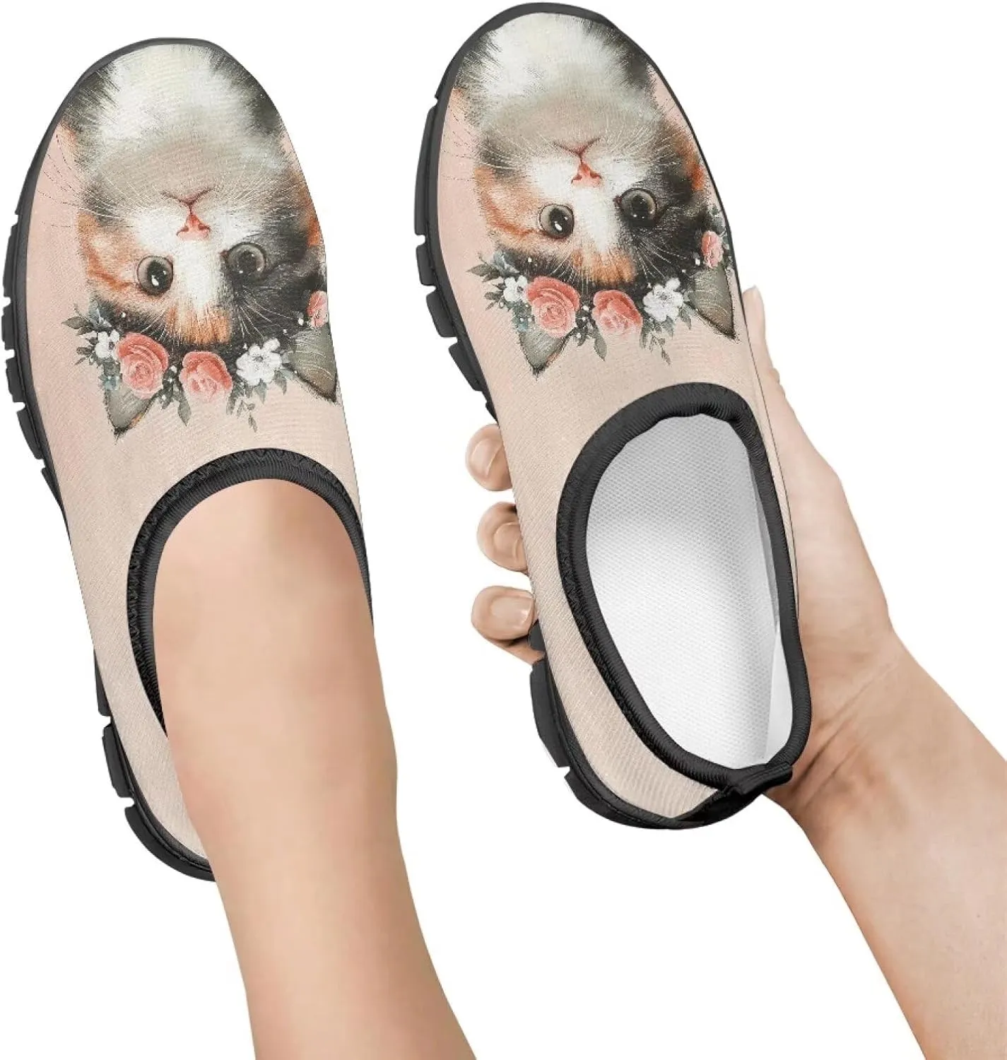 Boys Girls Slip On Flats Sneakers,Children's Low-Top Elastic Skateboard Shoes Lightweight Casual Outdoor Sneakers