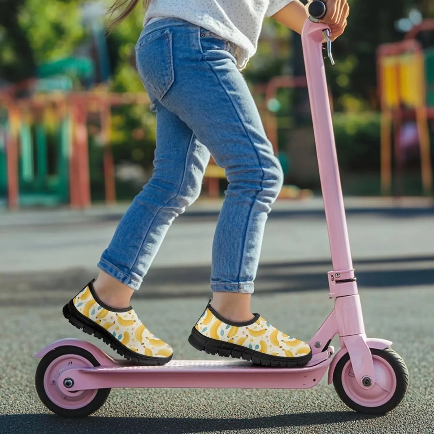 Boys Girls Slip On Flats Sneakers,Children's Low-Top Elastic Skateboard Shoes Lightweight Casual Outdoor Sneakers