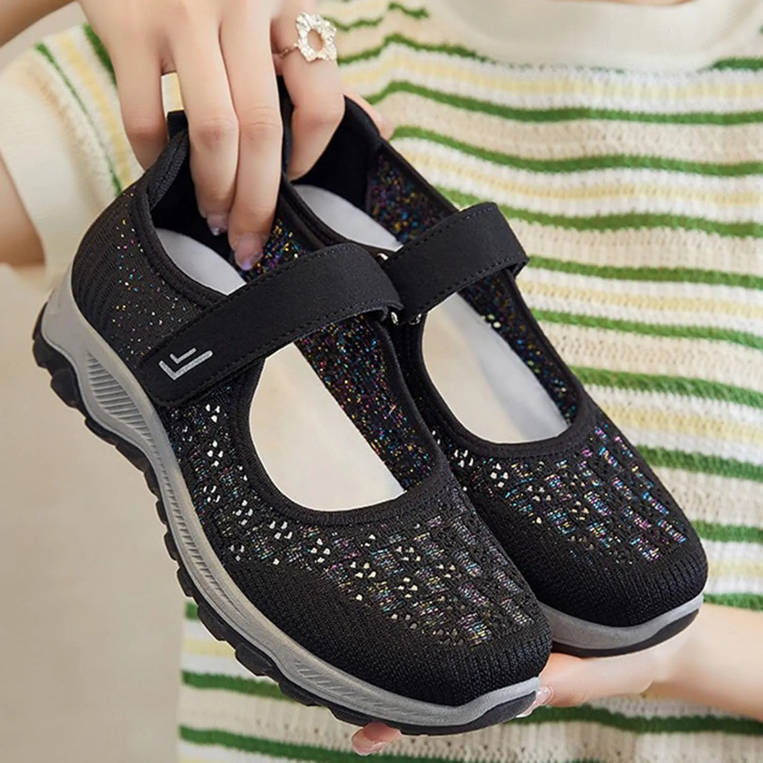 Breathable Fashion Sneakers for Women Lightweight Work Shoes Orthopedic Shoes Arch Support Walking Shoes