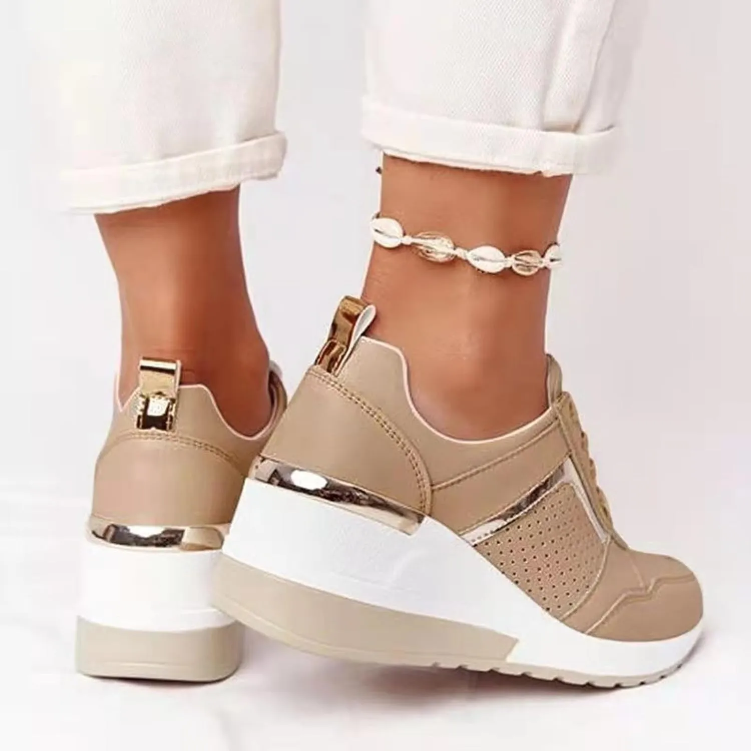 Breathable Fashion Sneakers for Women Non Slip Workout Fashion Tennis Running Sneakers Shoe for Elderly Women