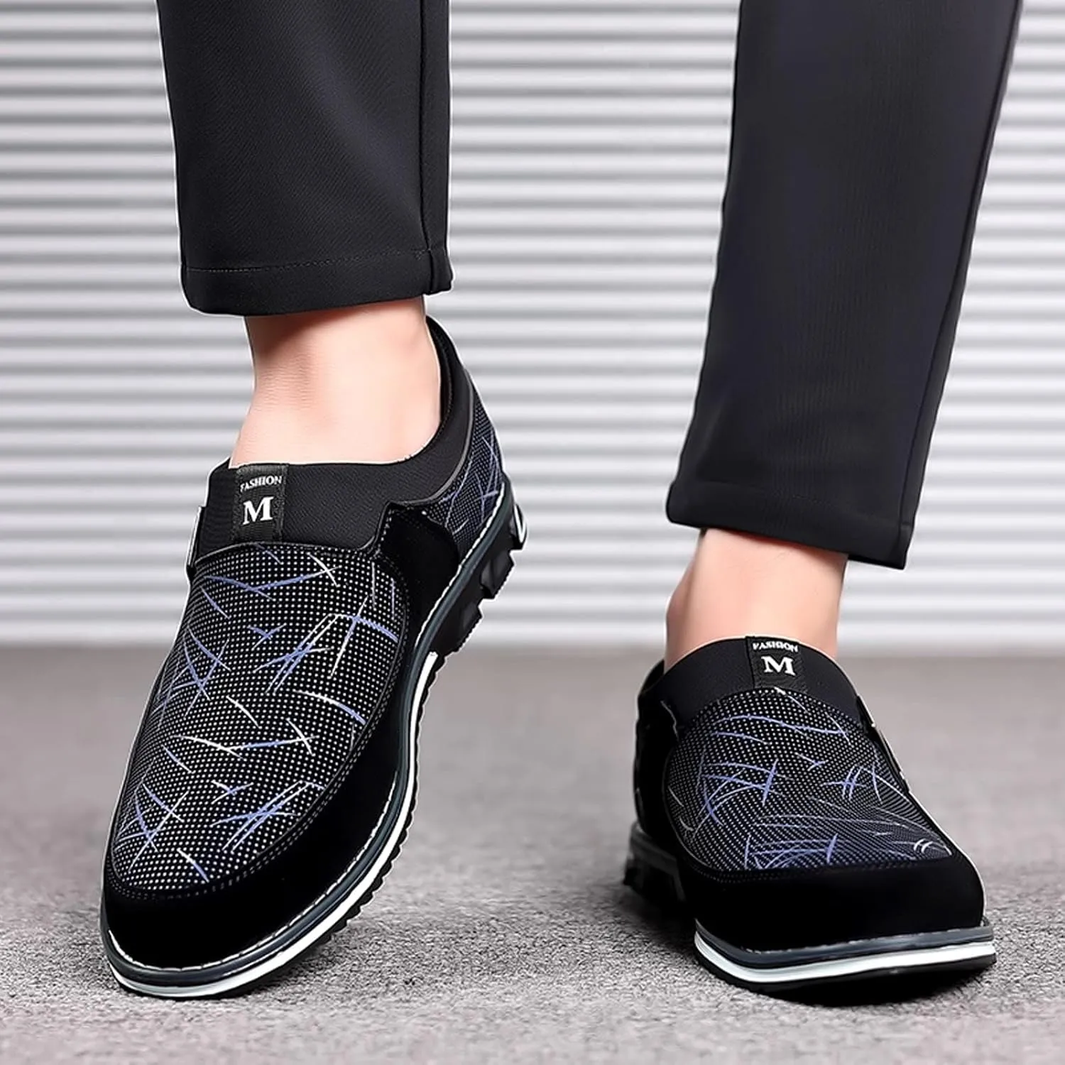 Breathable Walking Shoes for Men Lace Up Lightweight Breathable Fashion Sneaker Men's Comfortable Canvas Shoes
