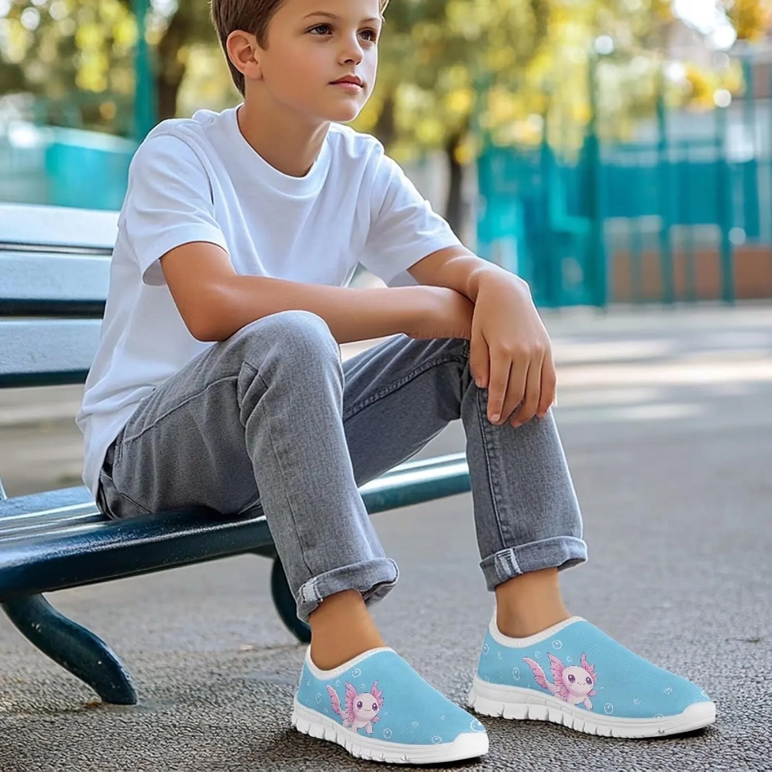Casual Slip On Flats Sneakers for Boys Girls,Children's Low-Top Skateboard Shoes Outdoor Sport Training Shoes