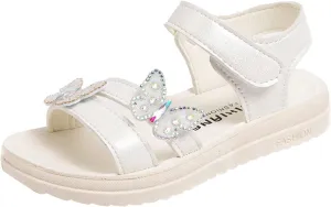 Children Crystal Butterfly Sandals Summer Baby Princess Lightweight Soft Open Toe Rhinestone Wedding Party Shoes