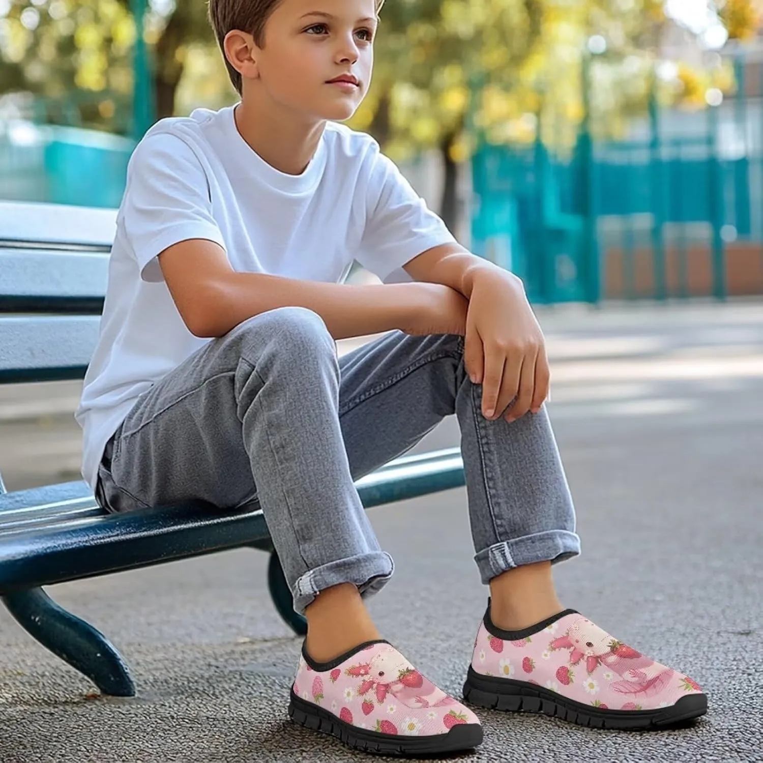 Children's Slip On Flats Sneakers,Low-Top Skateboard Shoes for Boys & Girls,Suitable for Outdoor Fun & Casual Wear