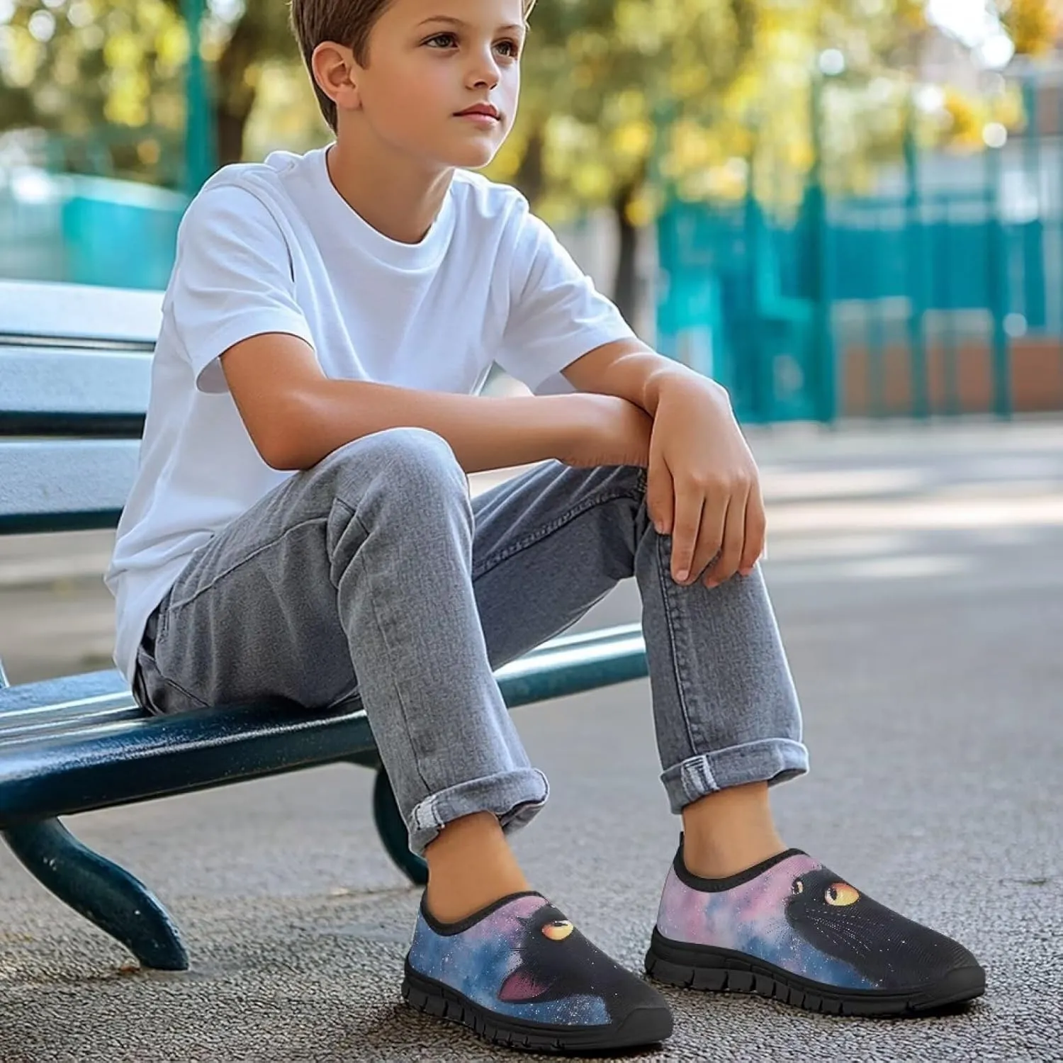 Children's Slip On Flats Sneakers,Low-Top Skateboard Shoes for Boys & Girls,Suitable for Outdoor Fun & Casual Wear