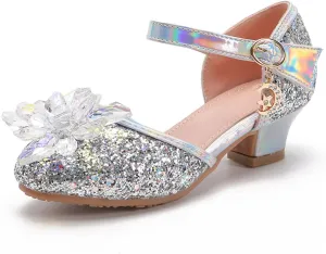 Comfortable Boys Kids Sandals Outdoor Shoes Baotou Princess Shoes Glass Flower Sequins Children's Performance High Heels Little Girl Sandals