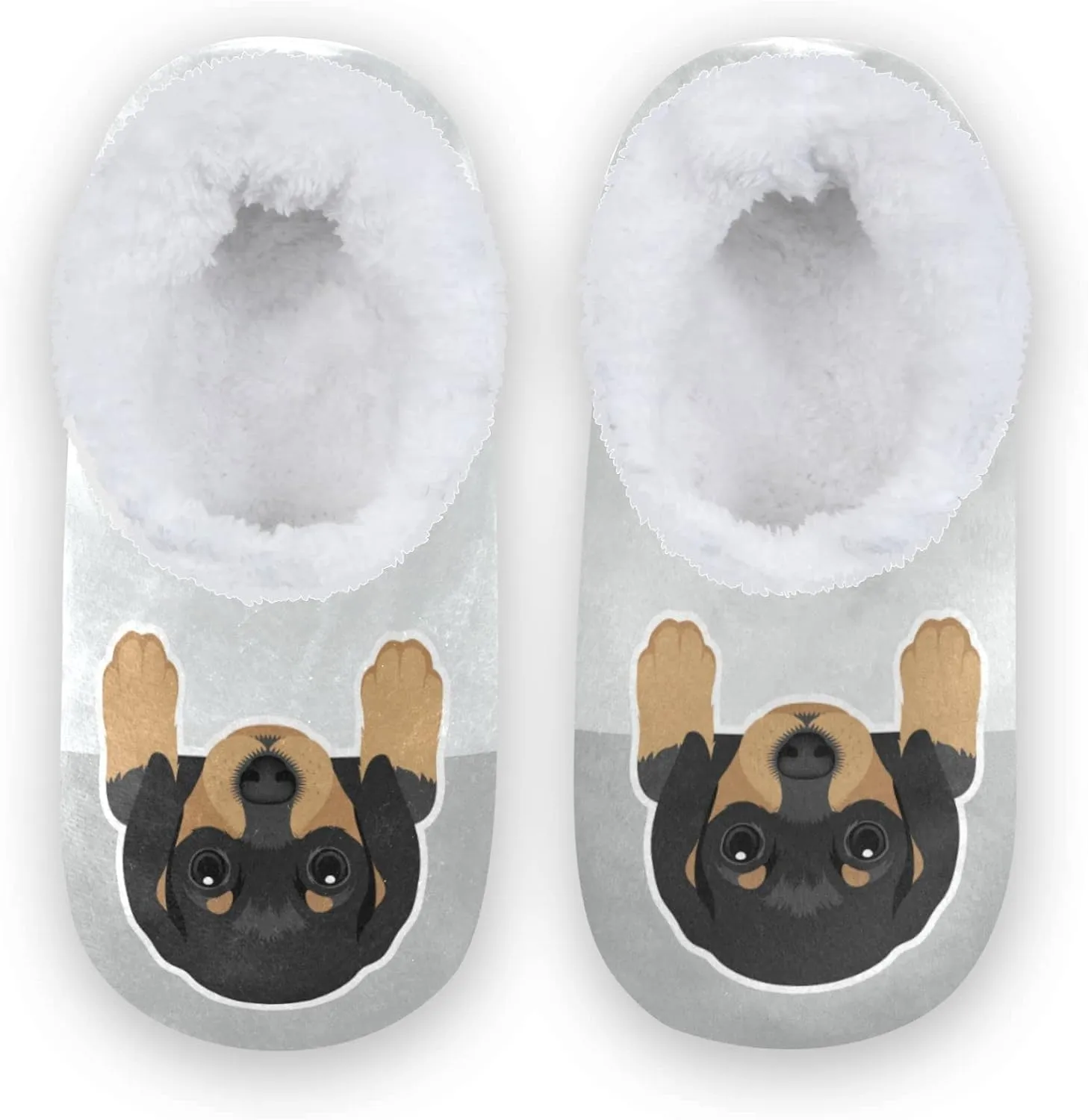 Dachshund Puppy Slippers for Kids Cute Dog Home House Fuzzy Slipper Indoor Soft Plush Fleece Non Slip Casual Shoes for Boys Girls, S