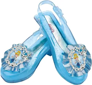 Disney Princess Cinderella Sparkle Shoes, Official Disney Costume Accessories, Age Grade 4 , Fits up to Size 6