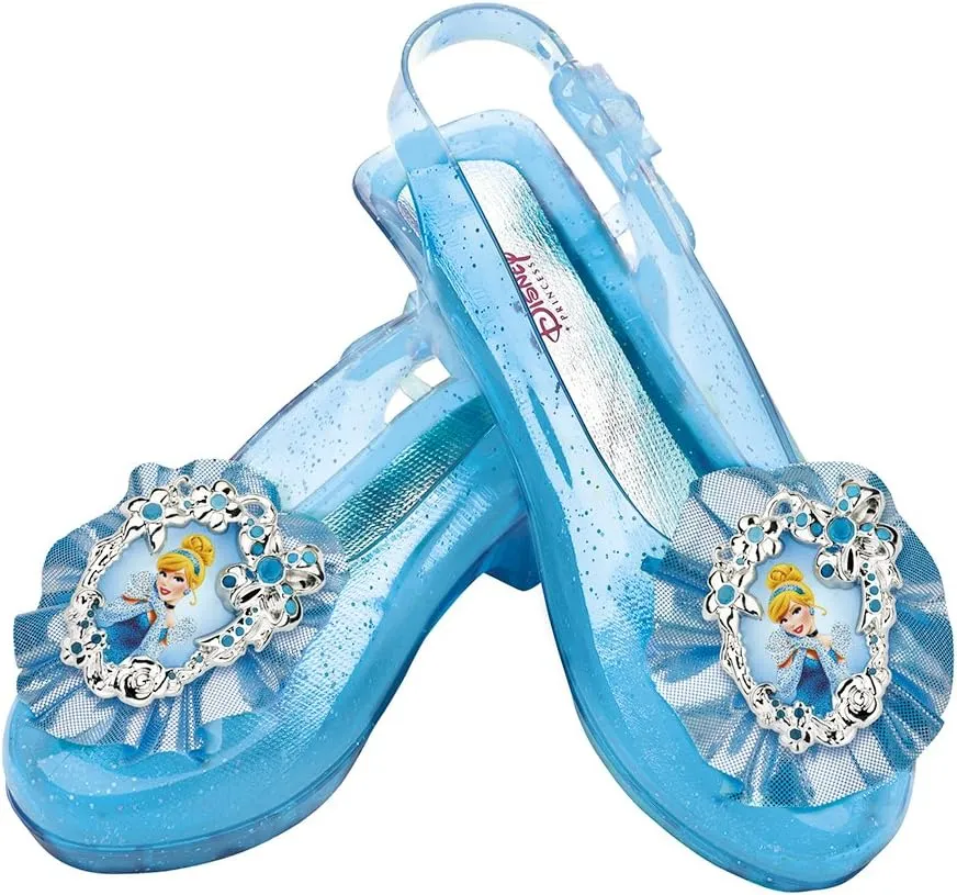 Disney Princess Cinderella Sparkle Shoes, Official Disney Costume Accessories, Age Grade 4 , Fits up to Size 6
