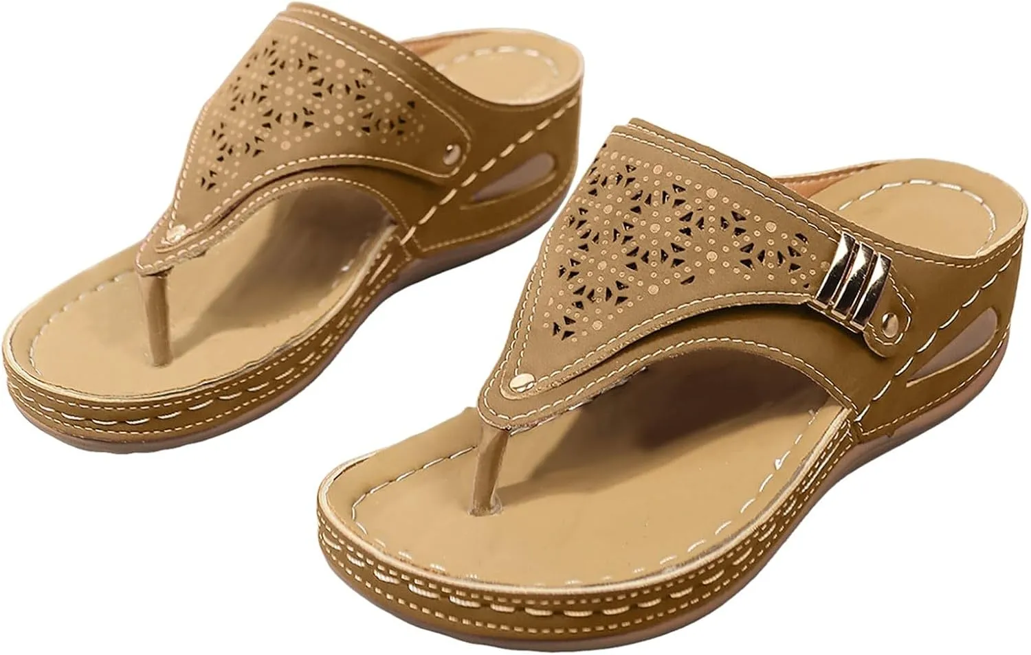 Dotmalls Orthopedic Sandals for Women Dressy,Breathable Mesh WedgeSandals PlatformFlip FlopsOpen Toe Beach Sandals