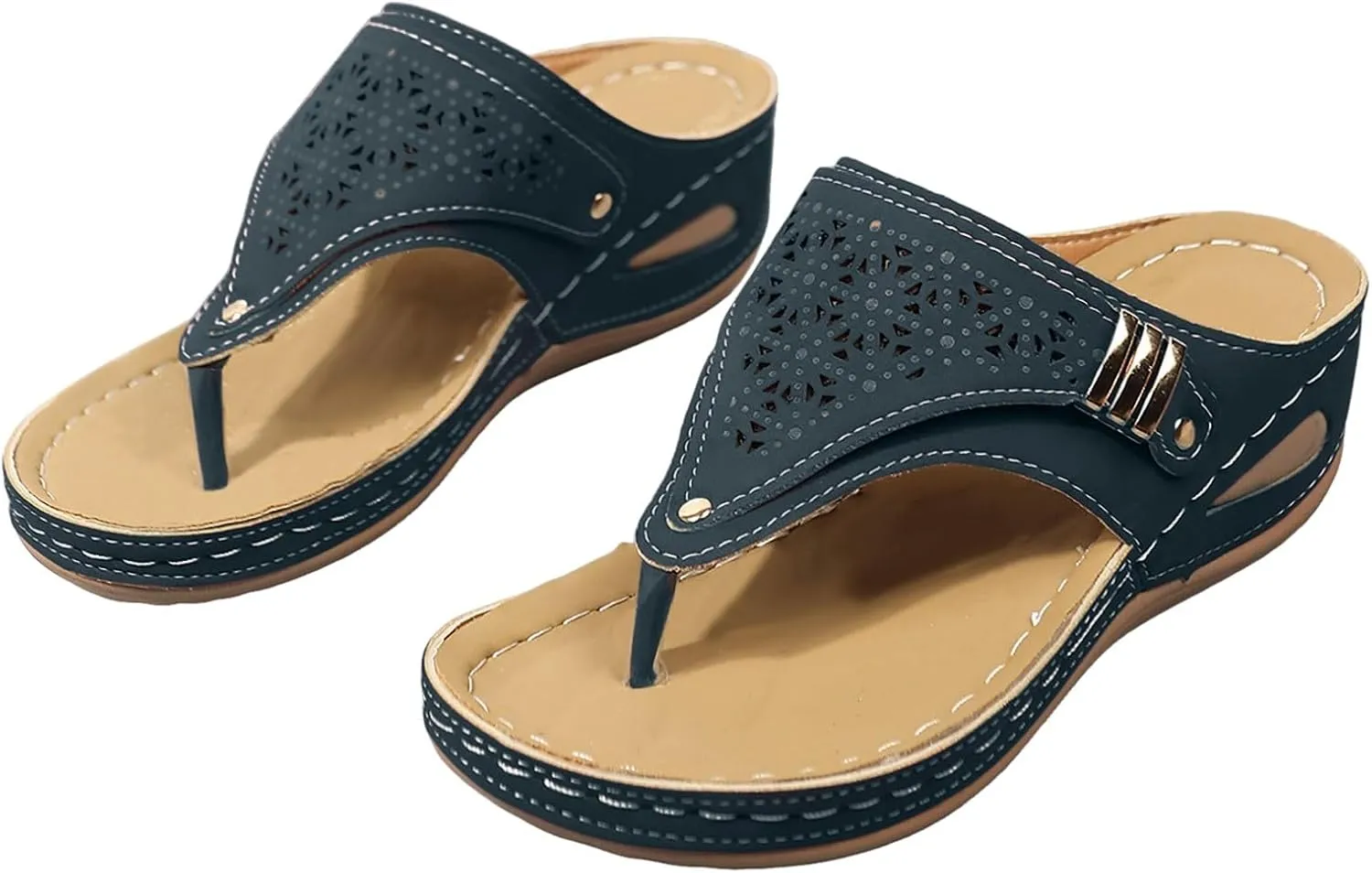 Dotmalls Orthopedic Sandals for Women Dressy,Breathable Mesh WedgeSandals PlatformFlip FlopsOpen Toe Beach Sandals
