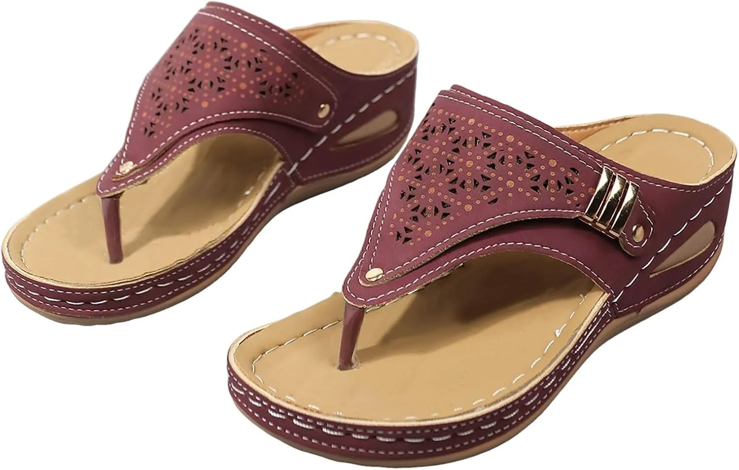 Dotmalls Orthopedic Sandals for Women Dressy,Breathable Mesh WedgeSandals PlatformFlip FlopsOpen Toe Beach Sandals