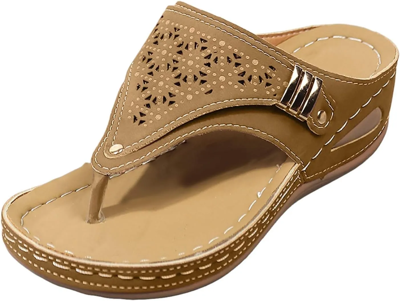 Dotmalls Orthopedic Sandals for Women Dressy,Breathable Mesh WedgeSandals PlatformFlip FlopsOpen Toe Beach Sandals