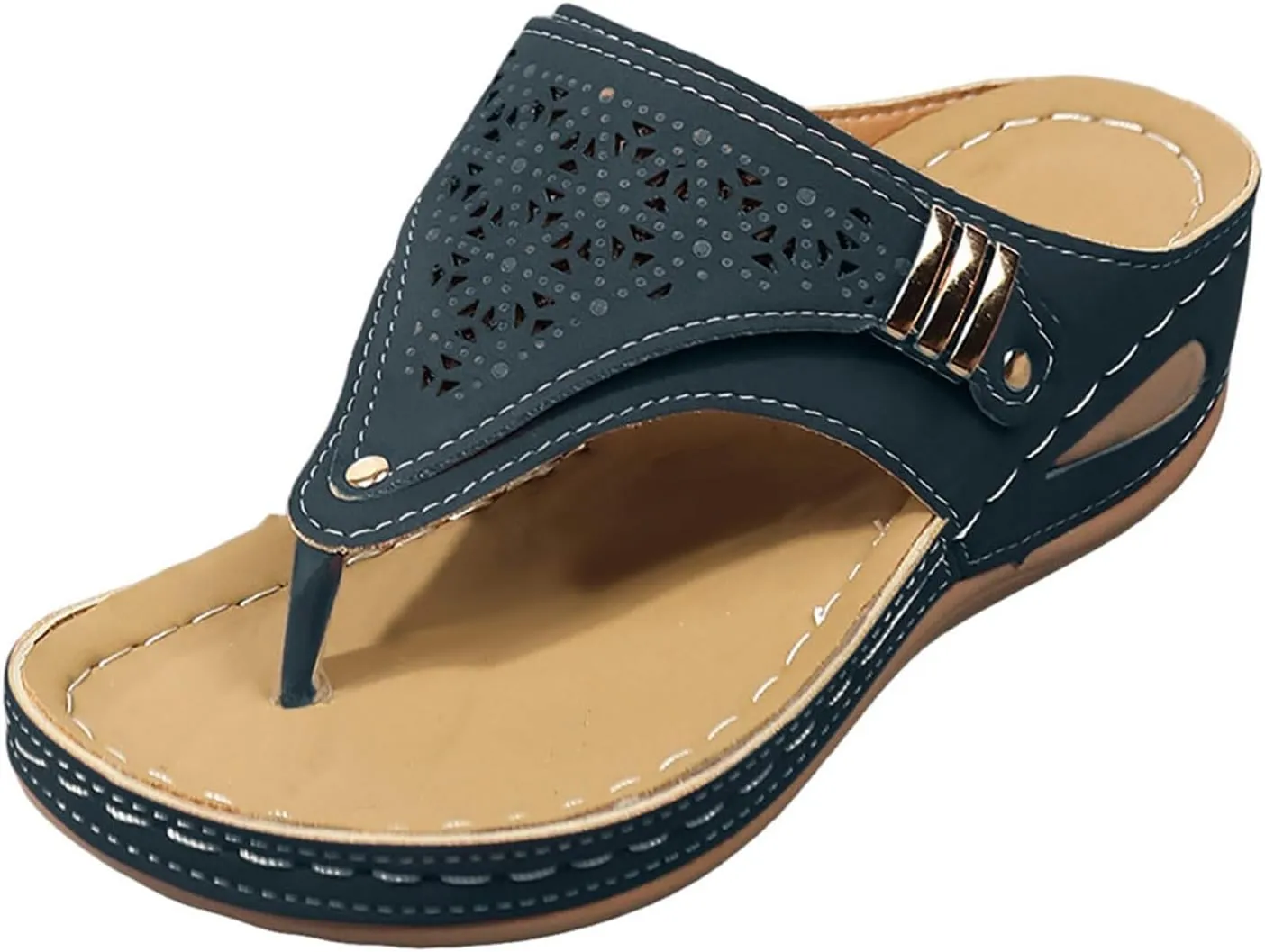 Dotmalls Orthopedic Sandals for Women Dressy,Breathable Mesh WedgeSandals PlatformFlip FlopsOpen Toe Beach Sandals