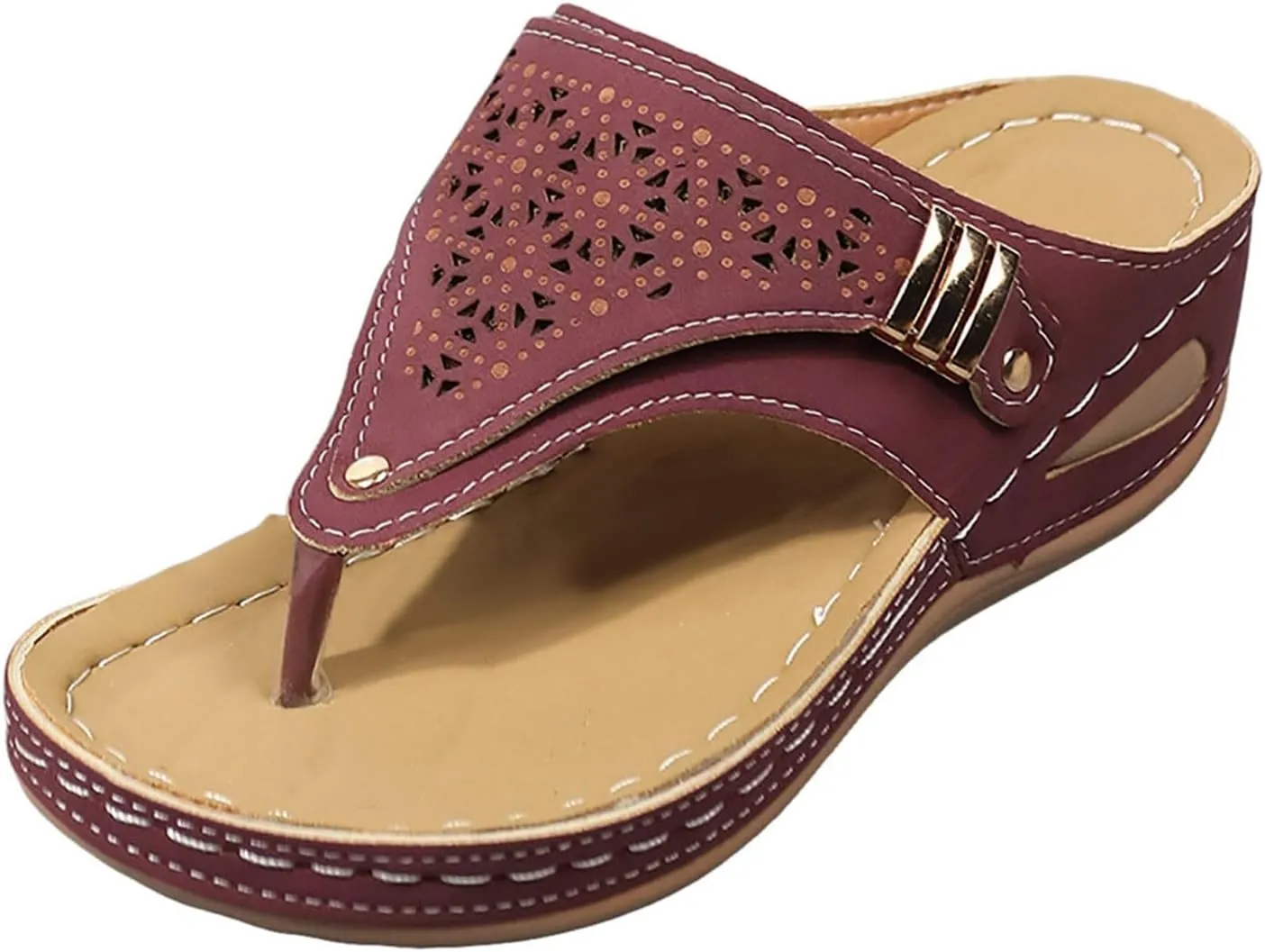 Dotmalls Orthopedic Sandals for Women Dressy,Breathable Mesh WedgeSandals PlatformFlip FlopsOpen Toe Beach Sandals