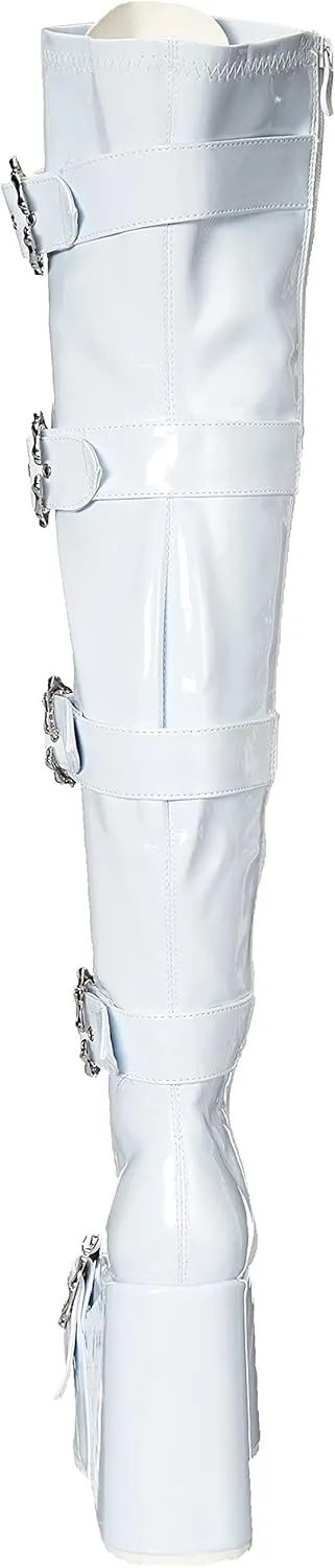 Ellie Shoes Women's Platform Over The Knee Boot 500-KAMORA-WHT-6