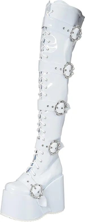 Ellie Shoes Women's Platform Over The Knee Boot 500-KAMORA-WHT-6