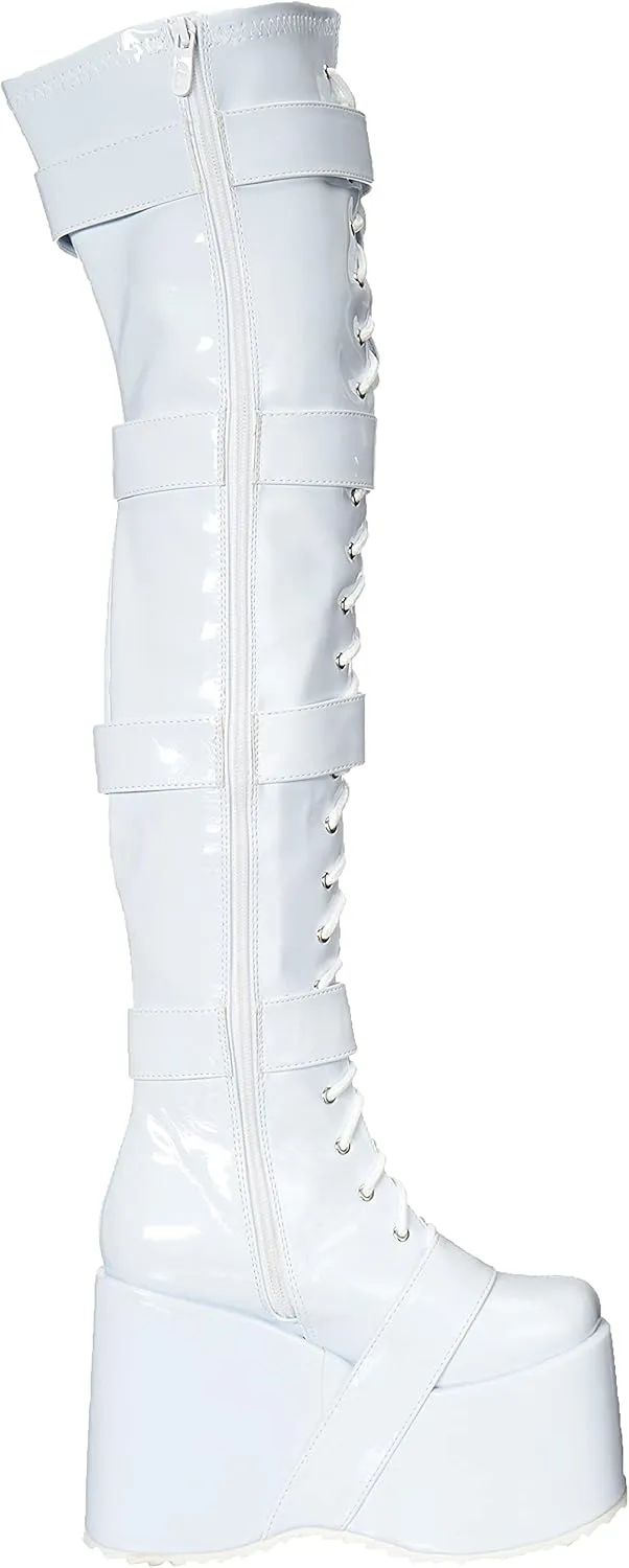Ellie Shoes Women's Platform Over The Knee Boot 500-KAMORA-WHT-6