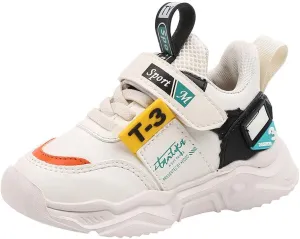 EnJoCho Kids Outdoor Sports Shoes Boys Girls Running Shoes Athletic Walking Sneakers for Toddler/Little Kid 1-5Years Old (White-02B#, 12-15Months)