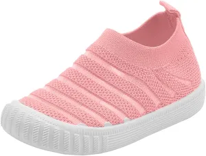 EnJoCho Toddler Casual Shoes Summer And Autumn Girls Sneakers Flying Woven Mesh Breathable Comfortable Flat Casual