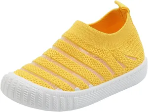 EnJoCho Toddler Casual Shoes Summer And Autumn Girls Sneakers Flying Woven Mesh Breathable Comfortable Flat Casual
