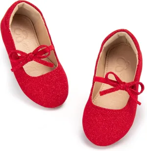 ESTINE Toddler Little Girls Ballet Shoes Baby Kids Princess Dress Wedding Strap Mary Jane Flats