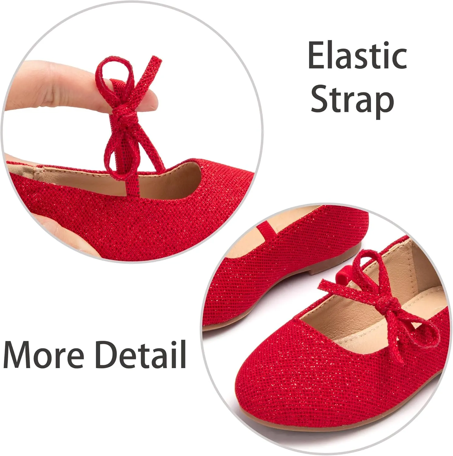 ESTINE Toddler Little Girls Ballet Shoes Baby Kids Princess Dress Wedding Strap Mary Jane Flats