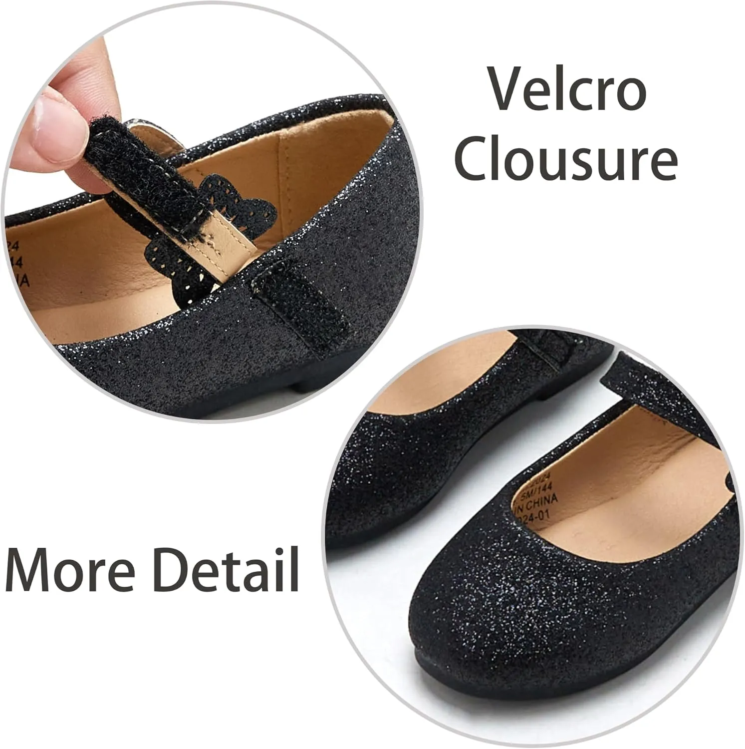 ESTINE Toddler Little Girls Ballet Shoes Baby Kids Princess Dress Wedding Strap Mary Jane Flats