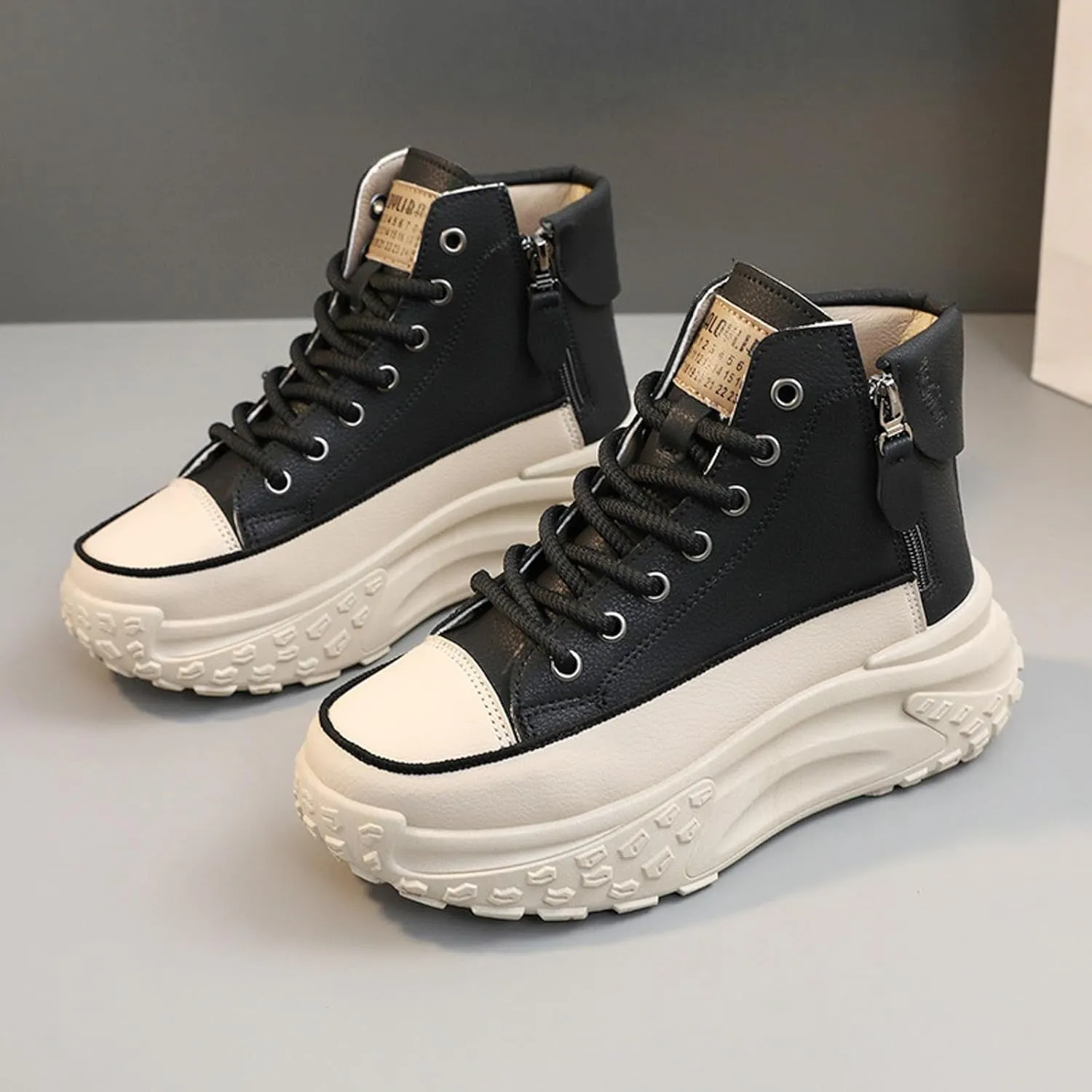 Fashion Wedge Heeled Sneakers for Women,Womens White Platform Sneakers,Casual Slip On Work Shoes Women,Comfortable Lace Up Running Shoes for Women Footwear - Fashion Sneakers for Women 2024