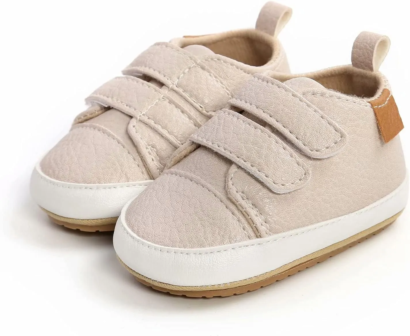 GAISUMMI Baby Boys Girls Shoes Infant High-Top PU Leather Sneakers Newborn Crib Flats Non-Slip Rubber Sole Unisex Toddler Prewalkers
