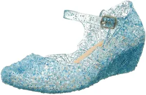 Girls Jelly Sandals, Princess Dress Shoes for Toddler Girl Queen Dance Party Cosplay Jellies Flat Costumes Mary Jane