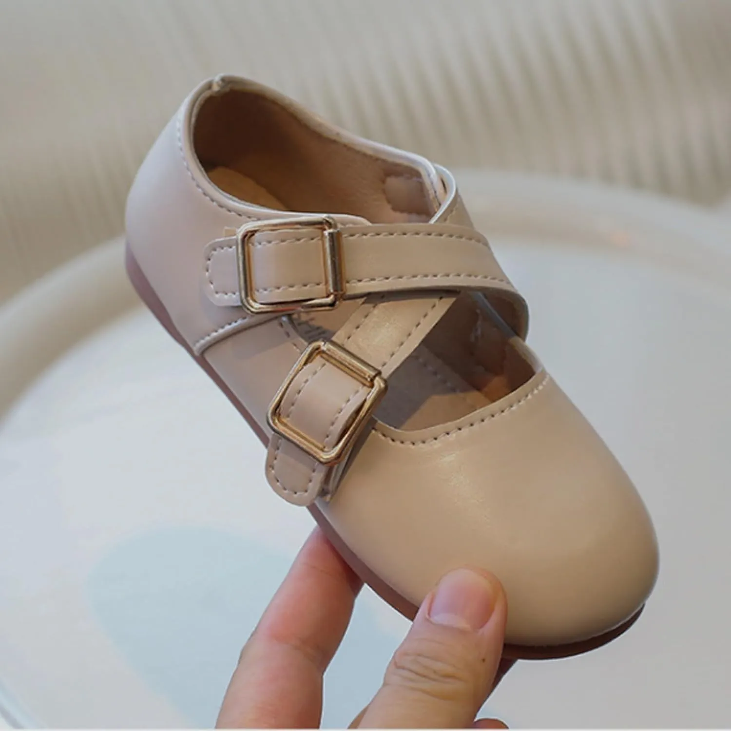 Girls Mary Jane School Uniform Shoes Baby Little Kid Slip On Buckle Strap Dress Flats Moccasi𝐧s Princess Dress Shoes