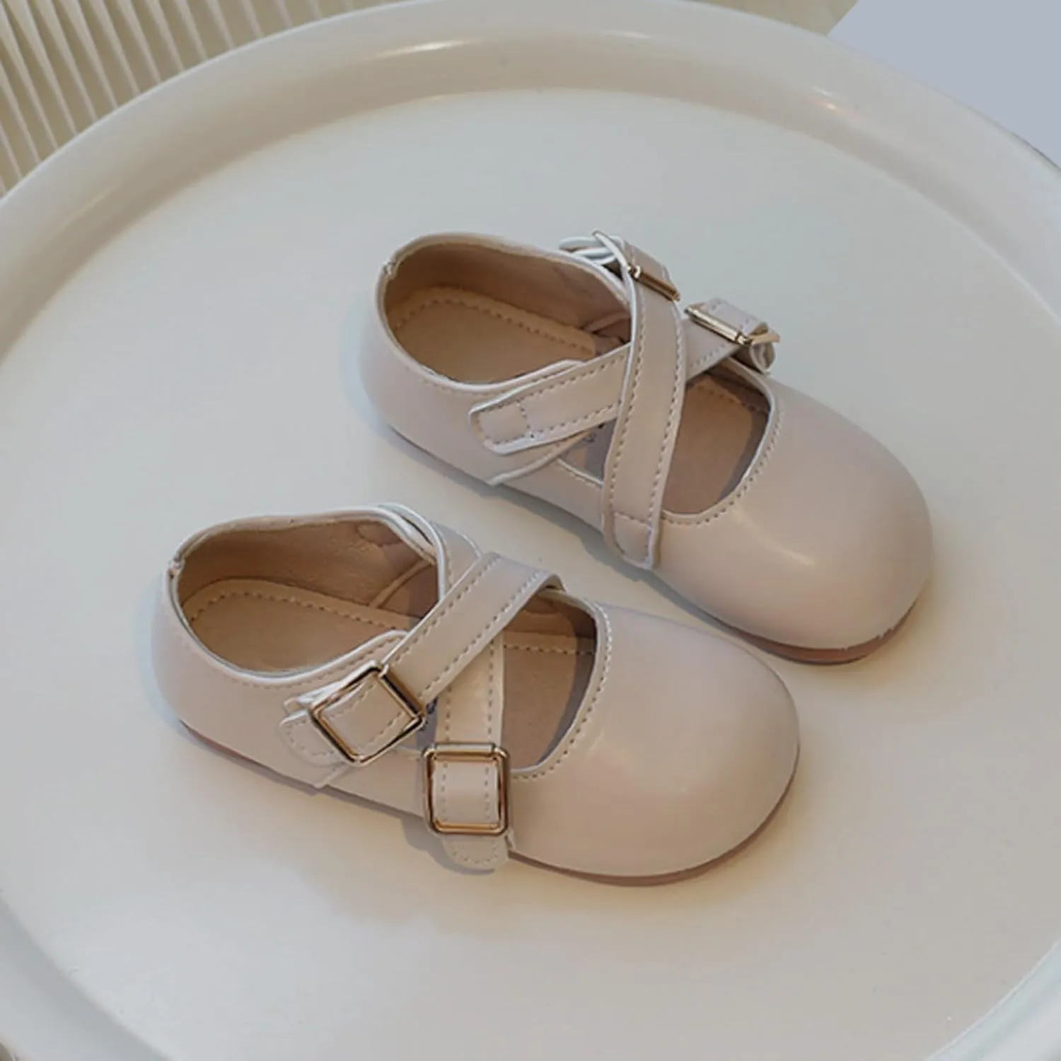 Girls Mary Jane School Uniform Shoes Baby Little Kid Slip On Buckle Strap Dress Flats Moccasi𝐧s Princess Dress Shoes