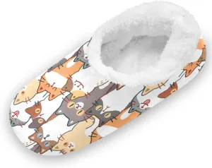 Gredecor Boys Girls Toddler Slippers for Kids Home House Slippers Warm Fur Non Slip Plush Indoor Slipper Socks