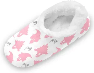 Gredecor Pink Halloween Girls Slippers Flying Ghost Faces Baby Pink Pastel Home House Fuzzy Slippers Indoor Soft Casual Shoes,9-13.5