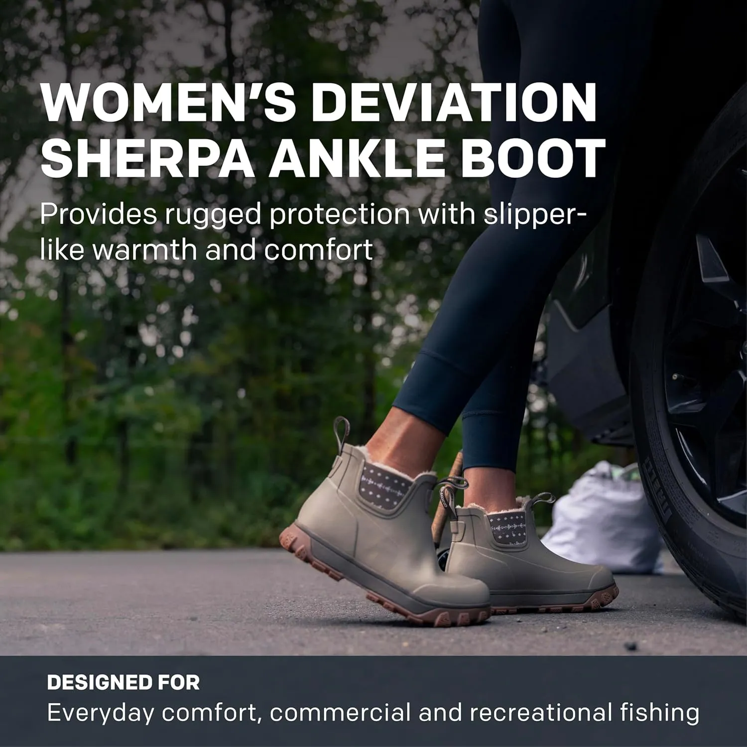 Grundéns Women's Deviation Sherpa Ankle Boot | Durable, Waterproof, Fleece Lined