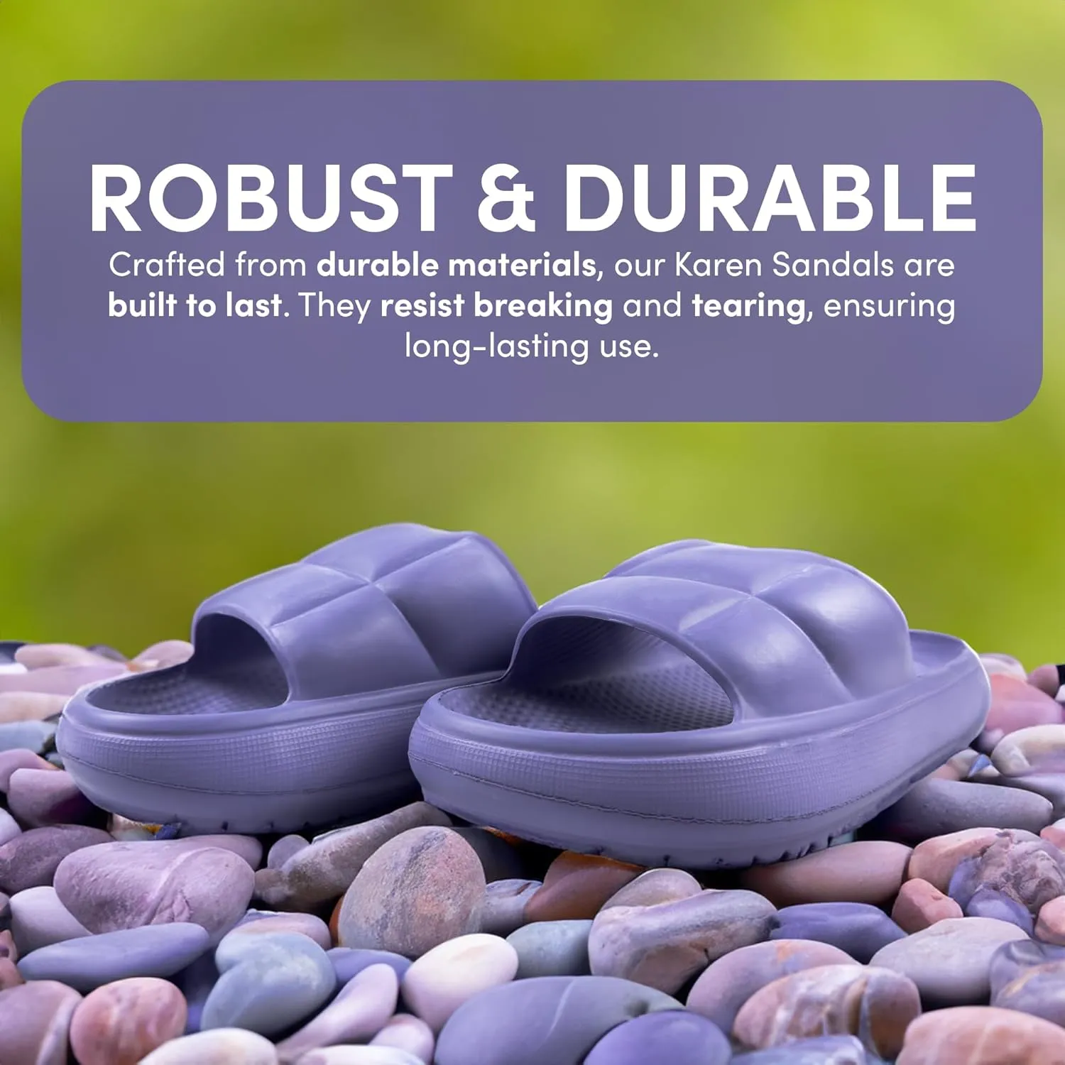 Helios Sandals with Flexible, Non-Slip, & Waterproof Material for Women, Men, Children, One Buckle Rubber Unisex Eva Sandals for Summer