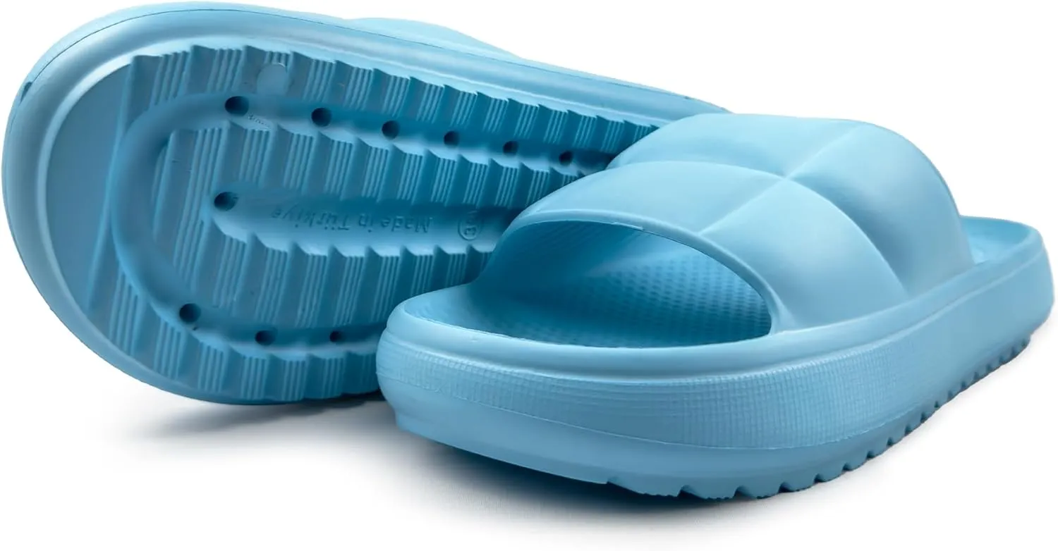Helios Sandals with Flexible, Non-Slip, & Waterproof Material for Women, Men, Children, One Buckle Rubber Unisex Eva Sandals for Summer