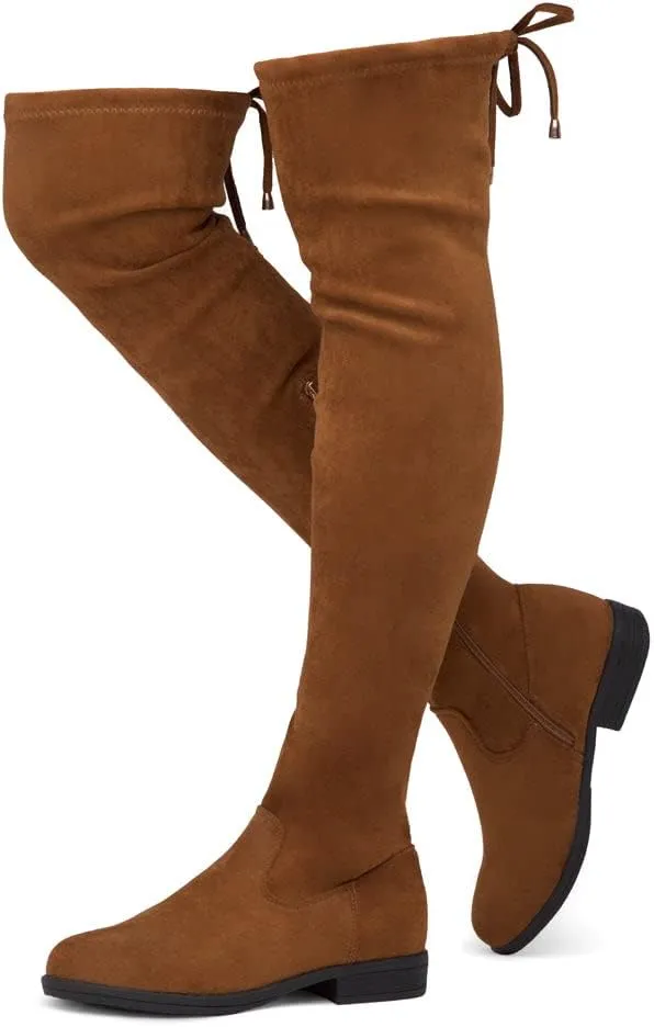 Herstyle Secret Obsession Women's Over the Knee Boots Thigh High Stack Heel Long Stretch Fall Riding Boots