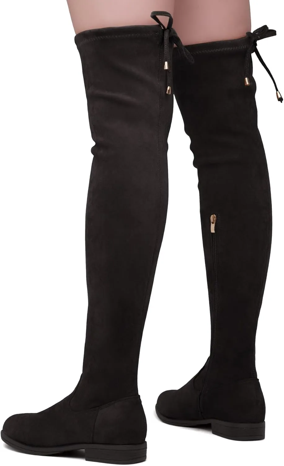 Herstyle Secret Obsession Women's Over the Knee Boots Thigh High Stack Heel Long Stretch Fall Riding Boots
