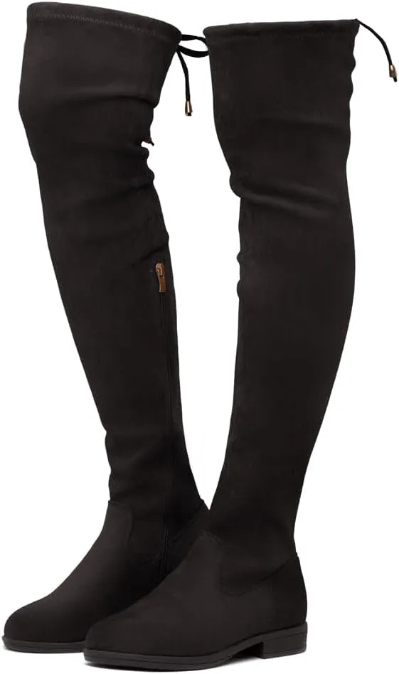 Herstyle Secret Obsession Women's Over the Knee Boots Thigh High Stack Heel Long Stretch Fall Riding Boots
