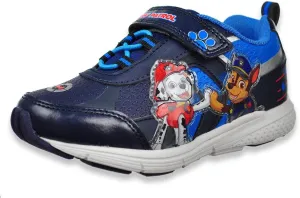 Josmo Boys Paw Patrol Lightweight Sneaker with Easy Strap Closure, Size 8 Toddler, Light Up Navy